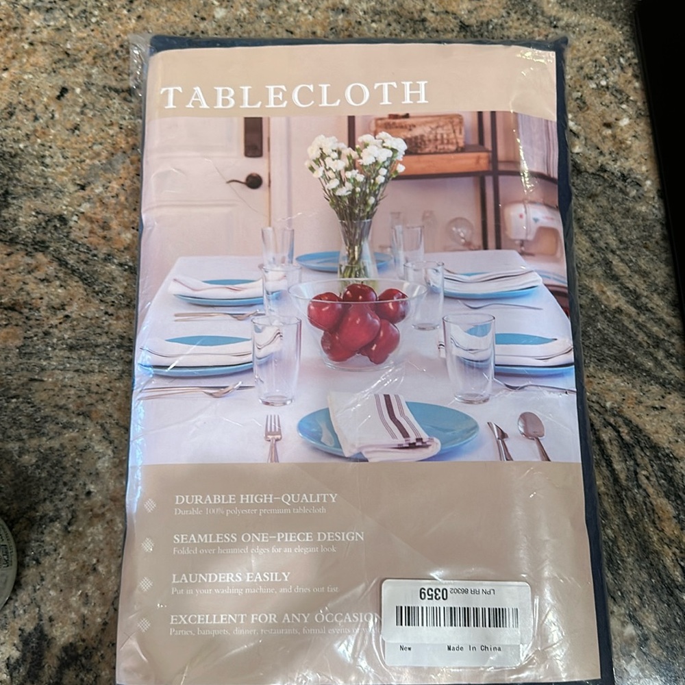 Navy Tablecloth